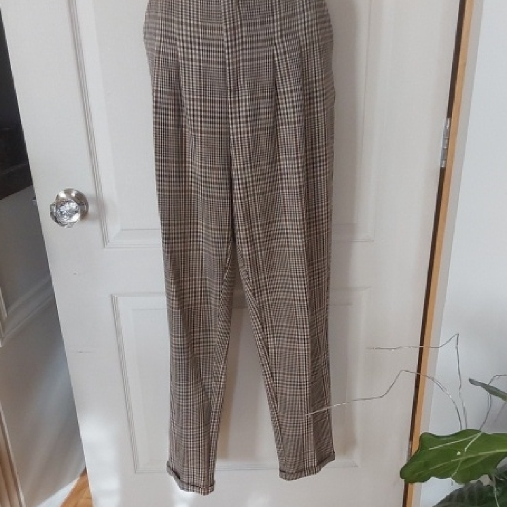 Twik Simons Exclusive High Waist Chic Plaid Women's Trousers